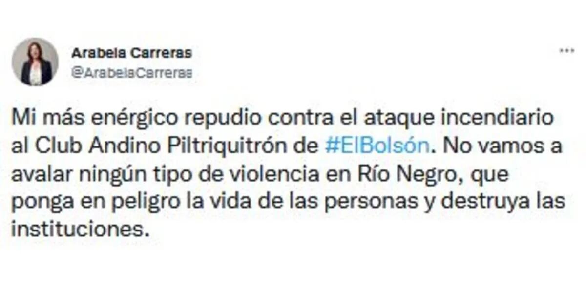 La gobernadora de Río Negro pidió el envío de fuerzas federales tras el nuevo ataque mapuche y aseguró: “Sería bueno que recorrieran la zona antes de opinar”