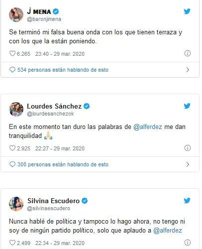 Se extendió la cuarentena: los mensajes de los famosos tras el anuncio de Alberto Fernández