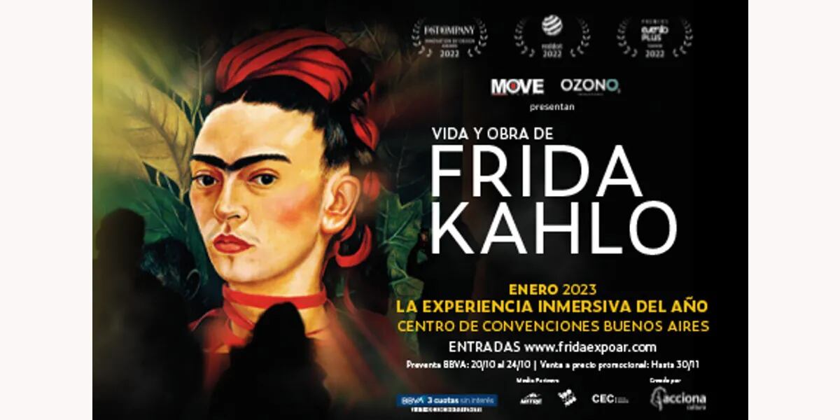 “Vida y Obra de Frida Kahlo”: Llega a la Argentina en 2023 la experiencia inmersiva más importante de la artista mexicana