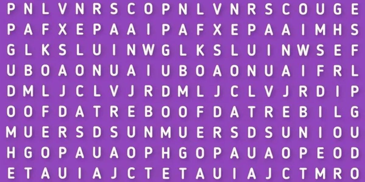 Reto visual para mentes rápidas: encontrar la palabra “COCODRILO” en la sopa de letras