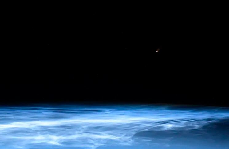 Un astronauta compartió la foto del cometa “más brillante de los últimos 7 años”