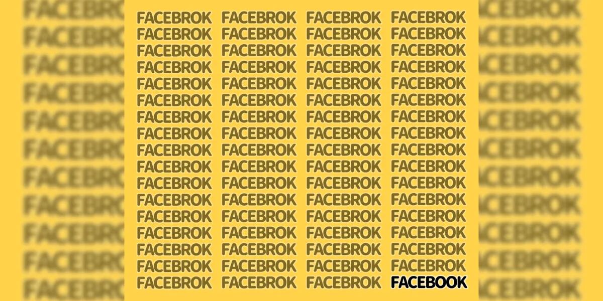Reto visual: encontrá la palabra FACEBOOK en tan solo 9 segundos