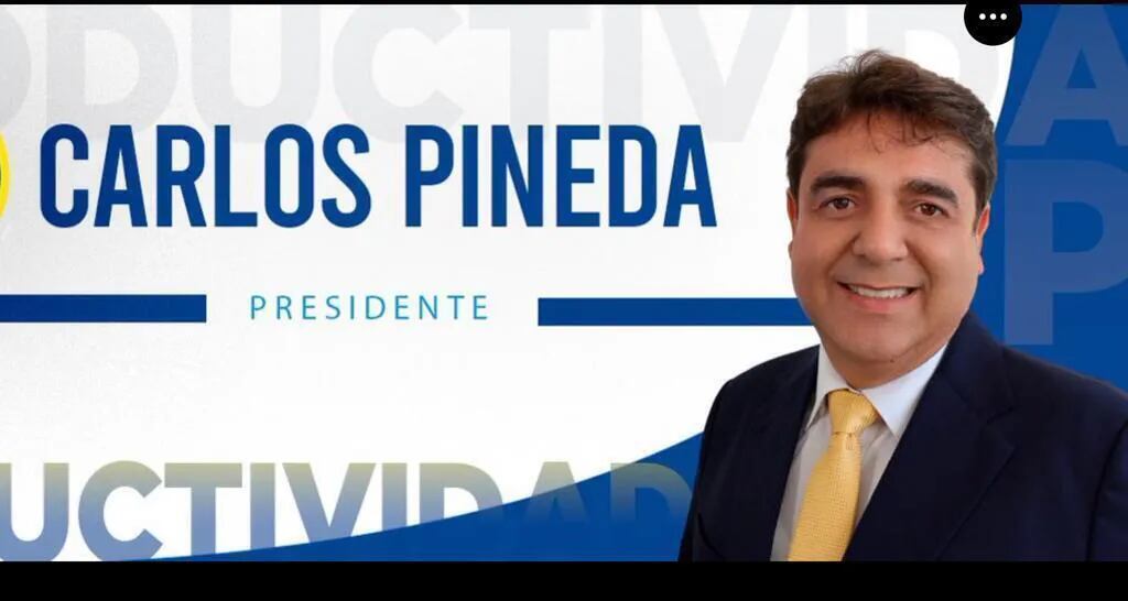 Carlos Pineda, aspirante a la presidencia de Guatemala por el partido Prosperidad Ciudadana. Una sala judicial suspendió el viernes provisionalmente la candidatura de Pineda.