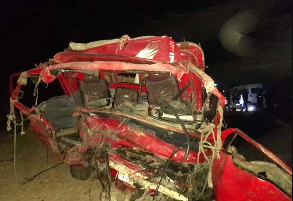 Murieron 17 y 4 están graves: un micro iba de noche por la ruta, impactó de frente contra un camión y desató una tragedia
