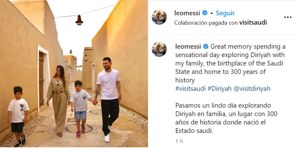 Las fotos de Lionel Messi y su familia en Arabia Saudita que despertaron todo tipo de rumores: "Día explorando"