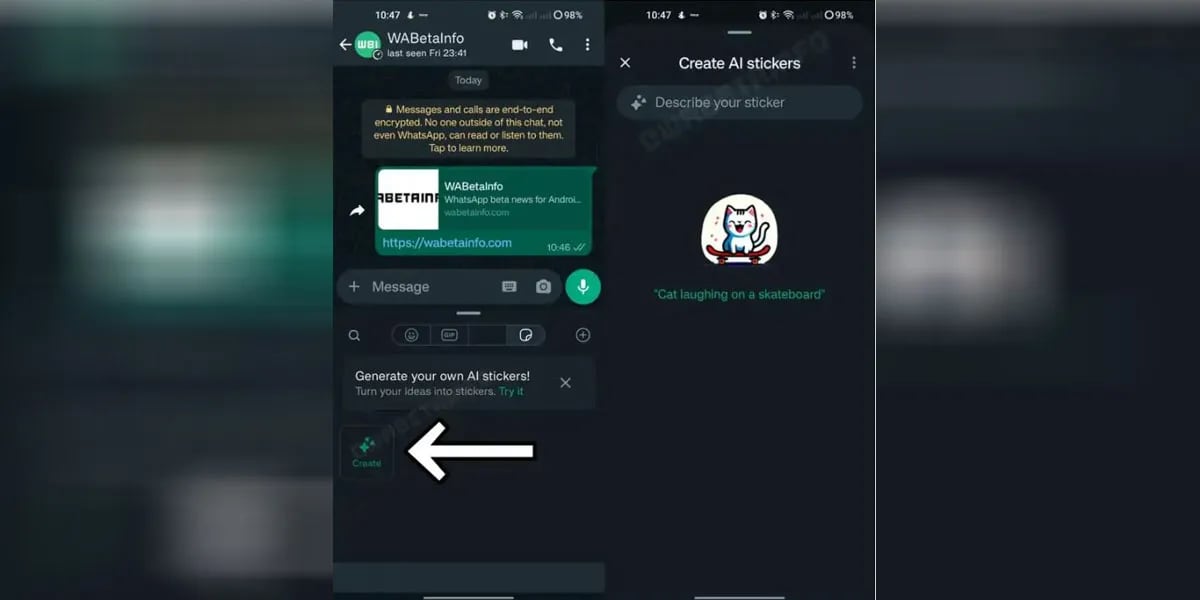 WhatsApp: actualizan stickers generados por Inteligencia Artificial