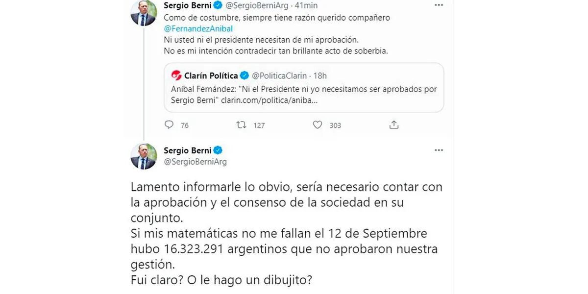 Sergio Berni, irónico contra Aníbal Fernández: “¿Fui claro o le hago un dibujito?”