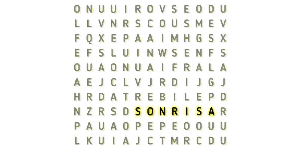 Reto visual: encontrá la palabra “SONRISA” en tan solo 7 segundos