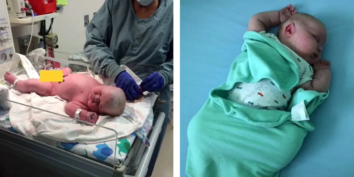 Una mamá se viraliza al compartir fotos de su “súper bebé” recién nacido con el triple del tamaño que los demás