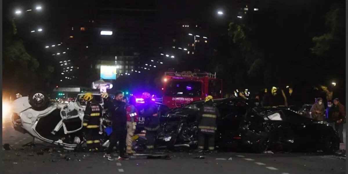 Chocaron 4 autos, una bicicleta y una moto frente al Hipódromo de Palermo: hay al menos 10 heridos