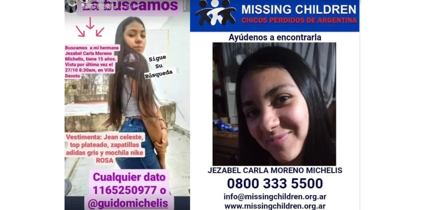 Buscan a Jezabel Carla Moreno, una adolescente de 15 años: “Nos avisaron desde el colegio que no había llegado"