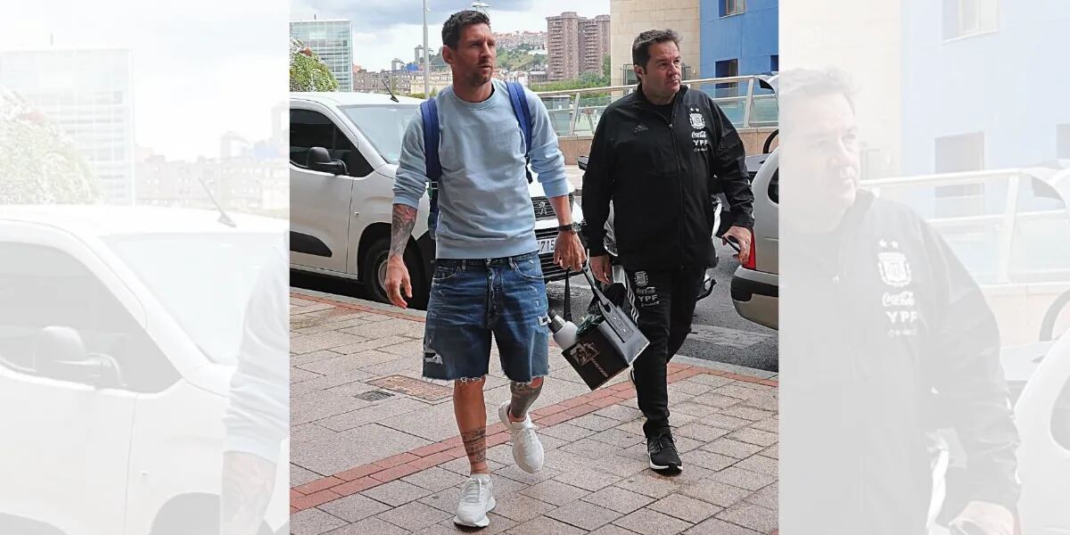 Lionel Messi se unió a la Selección en España, pero su "look matero" generó todo tipo de comentarios
