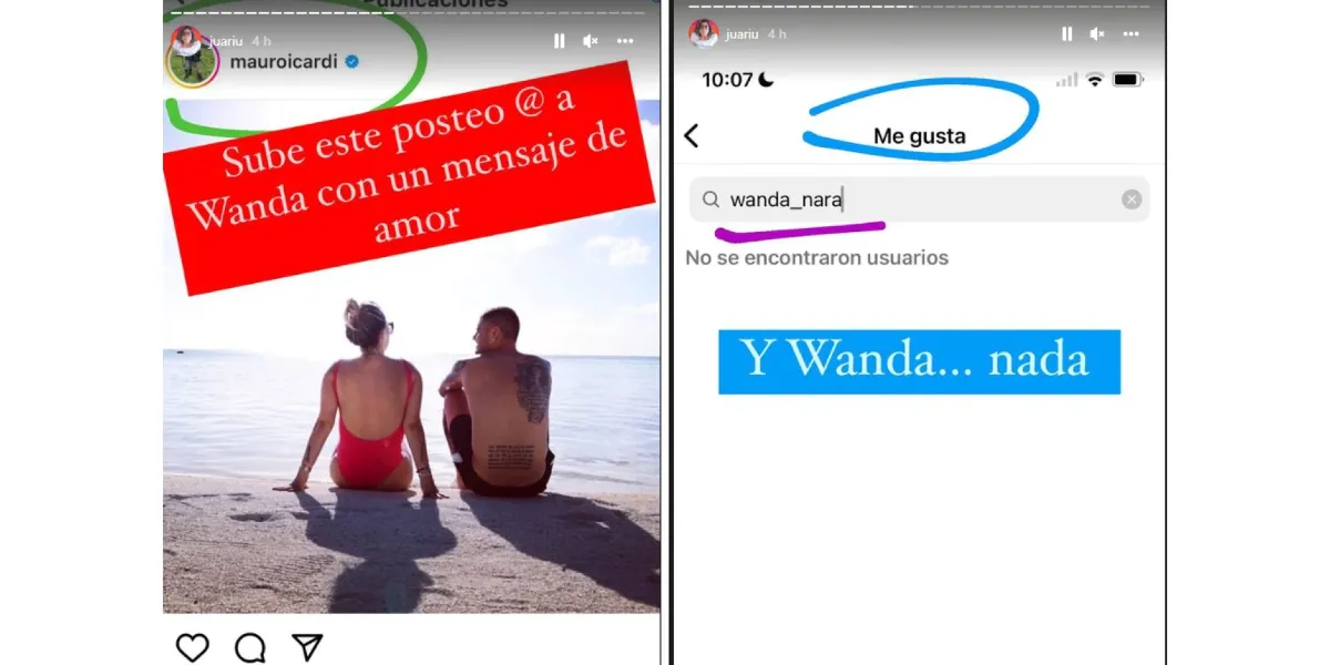 Crecen los rumores de crisis entre Wanda Nara y Mauro Icardi: él le deja mensajes de amor y ella lo ignora