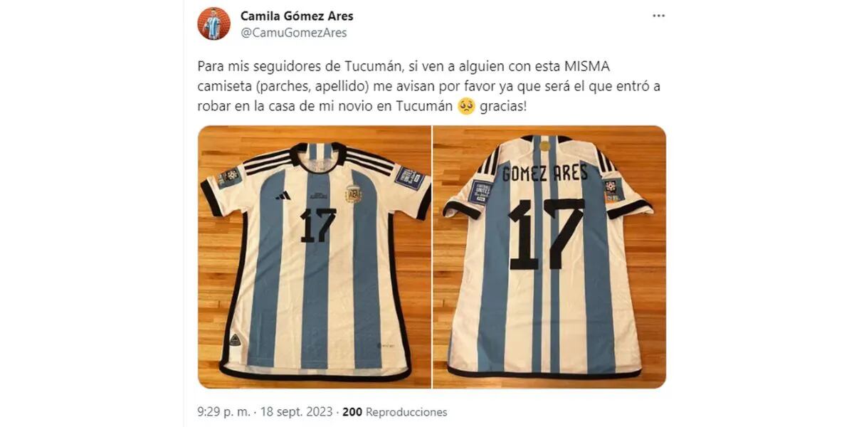 El dramático pedido de una jugadora de la Selección Argentina tras sufrir un brutal robo: “Con esta misma camiseta”