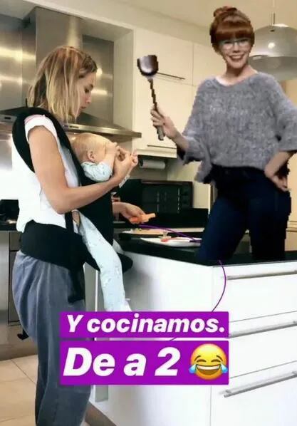 Luisana Lopilato cocinando con su hija, Vida