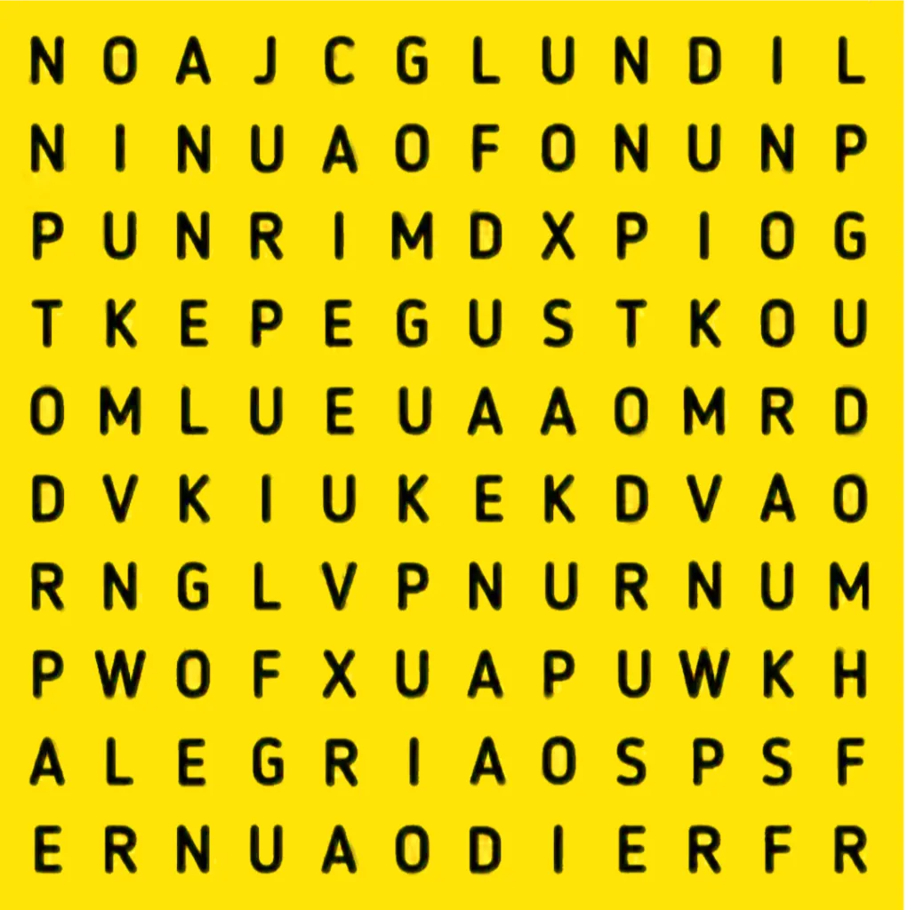 8 de cada 10 fallaron el reto visual: encontrá la palabra “ALEGRÍA” en la sopa de letras