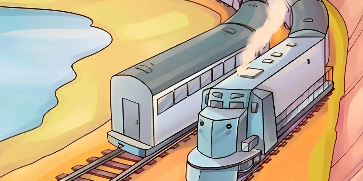 Reto visual para agudizar la vista: encontrá el ERROR en la imagen del tren