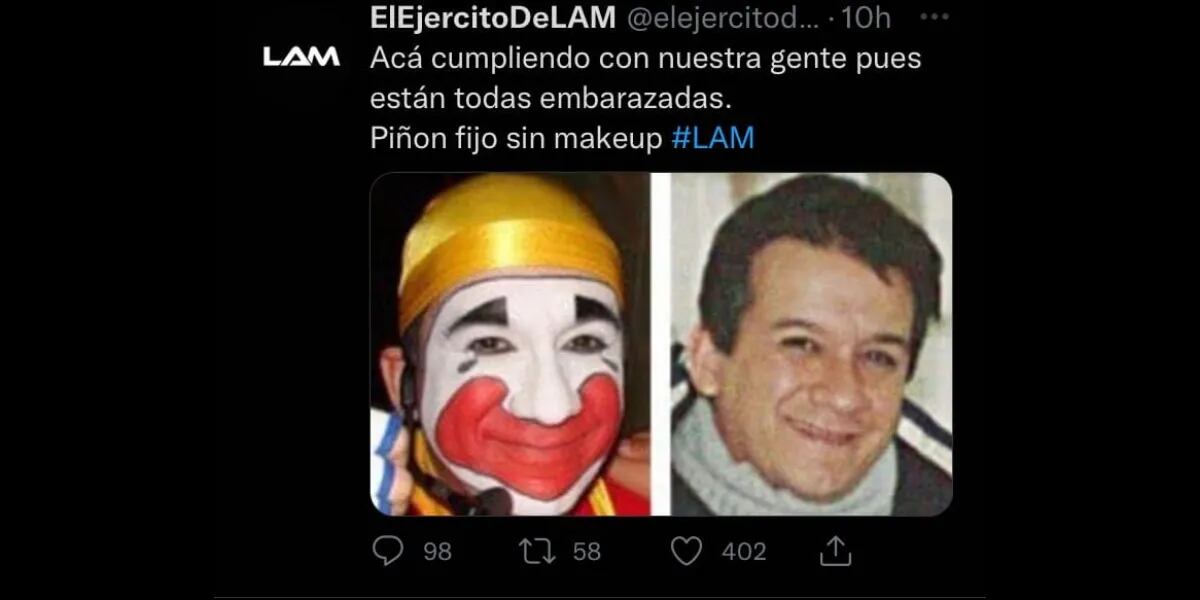 Se filtró una foto de Piñón Fijo sin maquillaje en medio de su escándalo familiar y estallaron los memes
