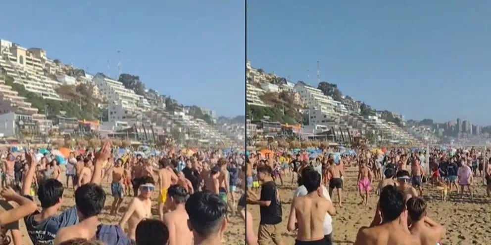 Batalla campal en la playa: argentinos y chilenos jugaban un “picadito”, se picó fuerte y voló de todo