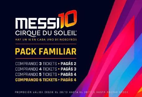 La promo "pack familiar" para ver Messi 10