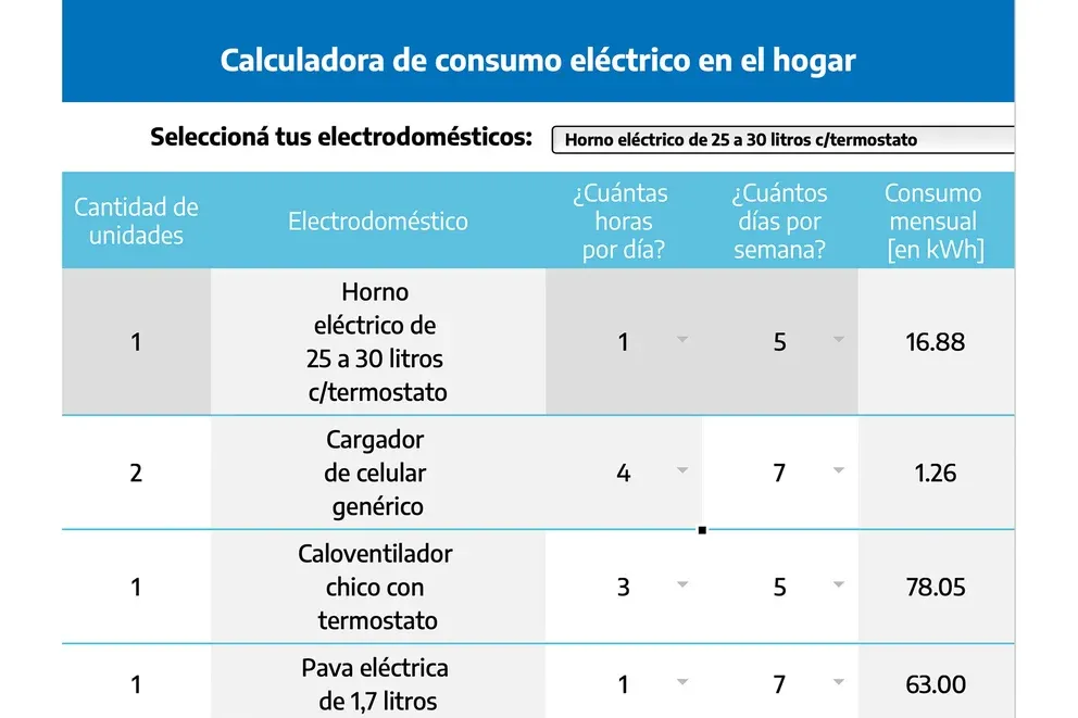 Subsidios de luz y gas: cómo controlar el consumo de los electrodomésticos para no superar el tope