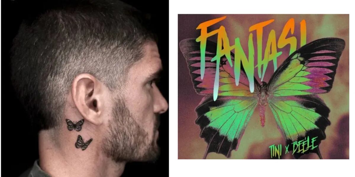 El jugado tatuaje que Rodrigo De Paul le dedicó a Tini Stoessel: “Fantasi”