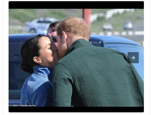 El dulce beso de Meghan y Harry en Sudáfrica