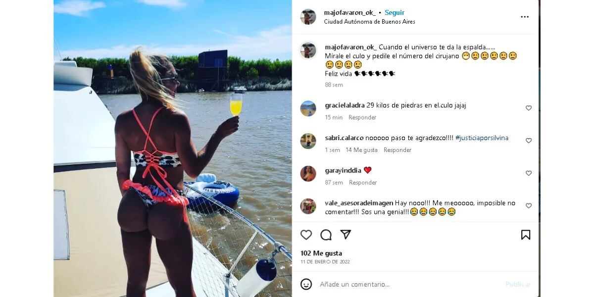 Las escalofriantes fotos de la esposa de Aníbal Lotocki en bikini que alarmaron sobre el metacrilato: “Calcemia a la vista”