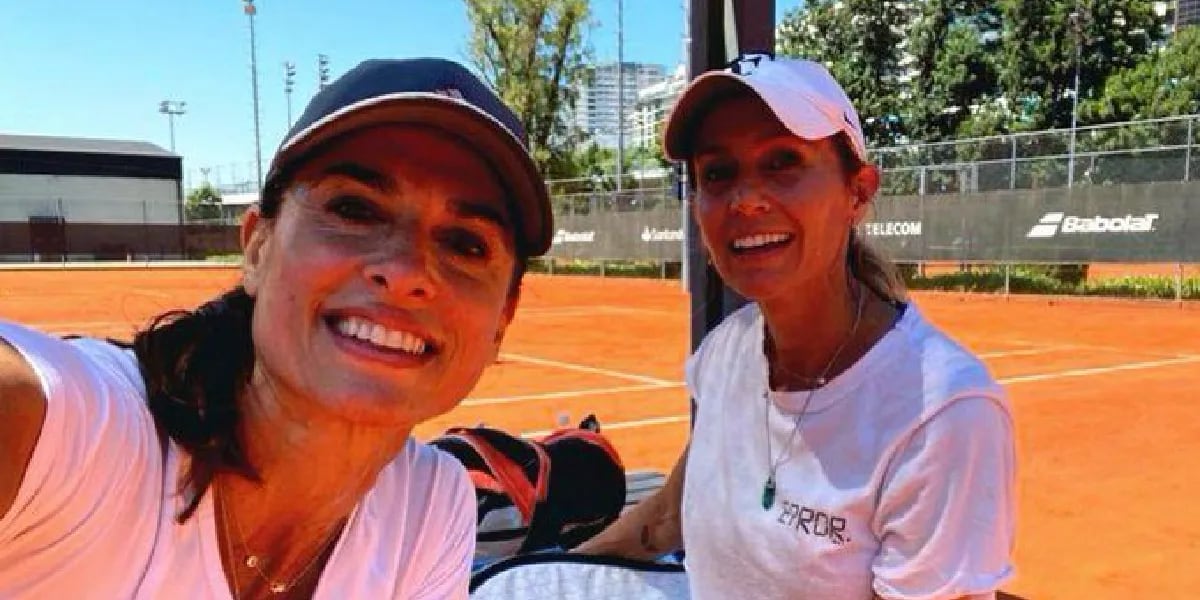Gabriela Sabatini vuelve al tenis a sus 51 años de la mano de Gisela Dulko