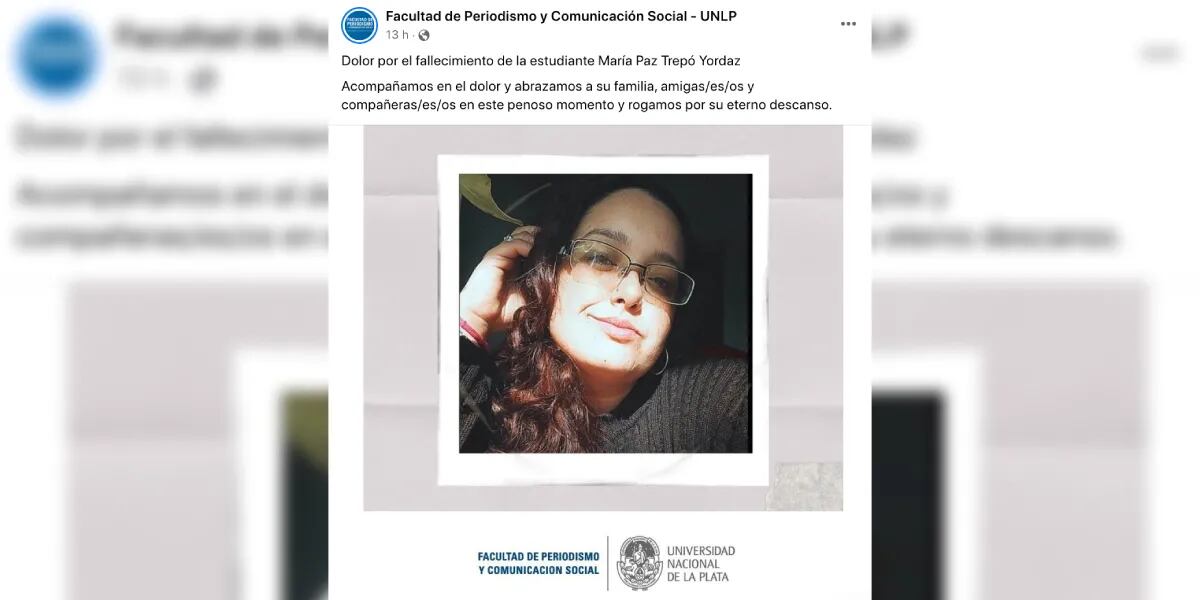 Conmoción en La Plata: murió una estudiante de 26 años