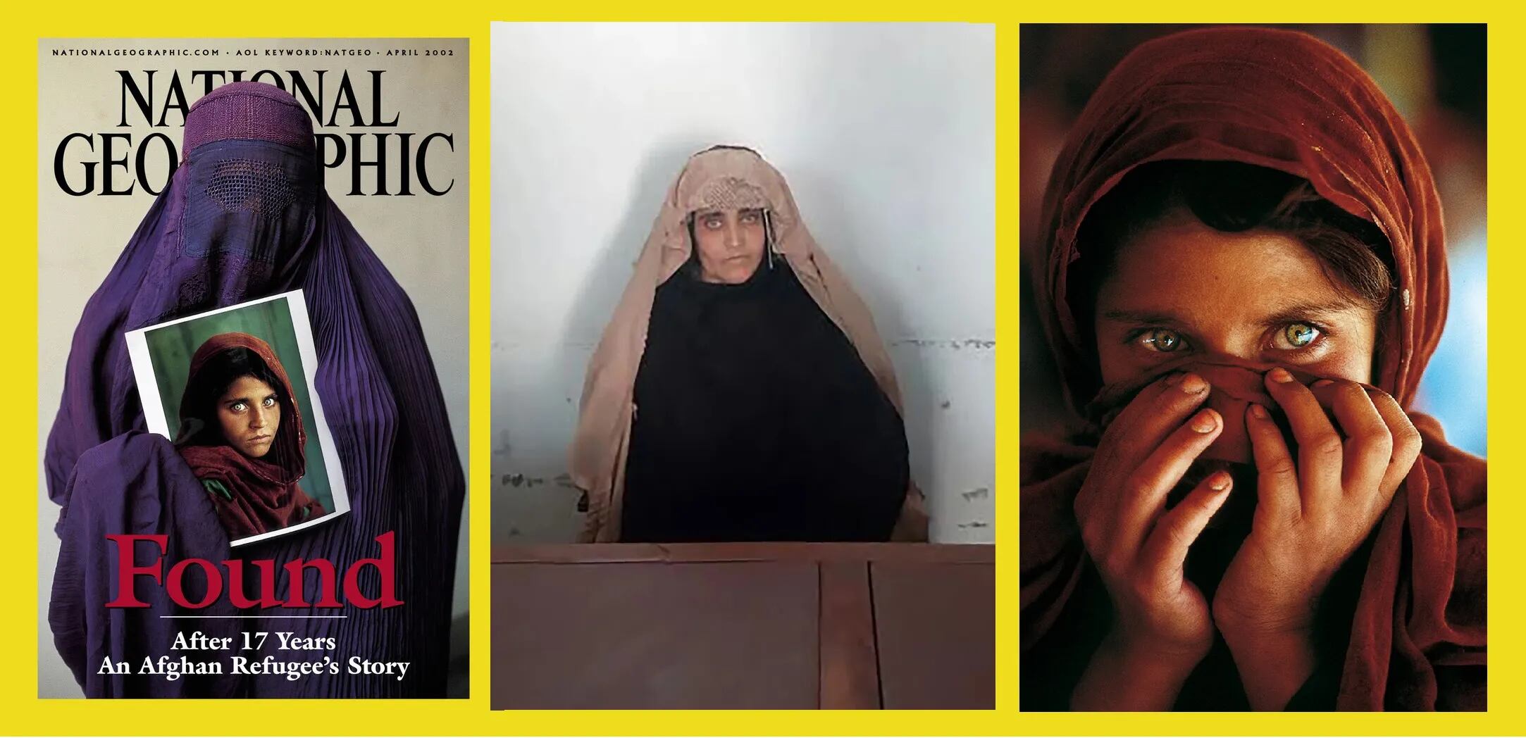 Qué fue de la vida de Sharbat Gula, la "niña afgana" que fue fotografiada en 1984 en un campo de refugiados