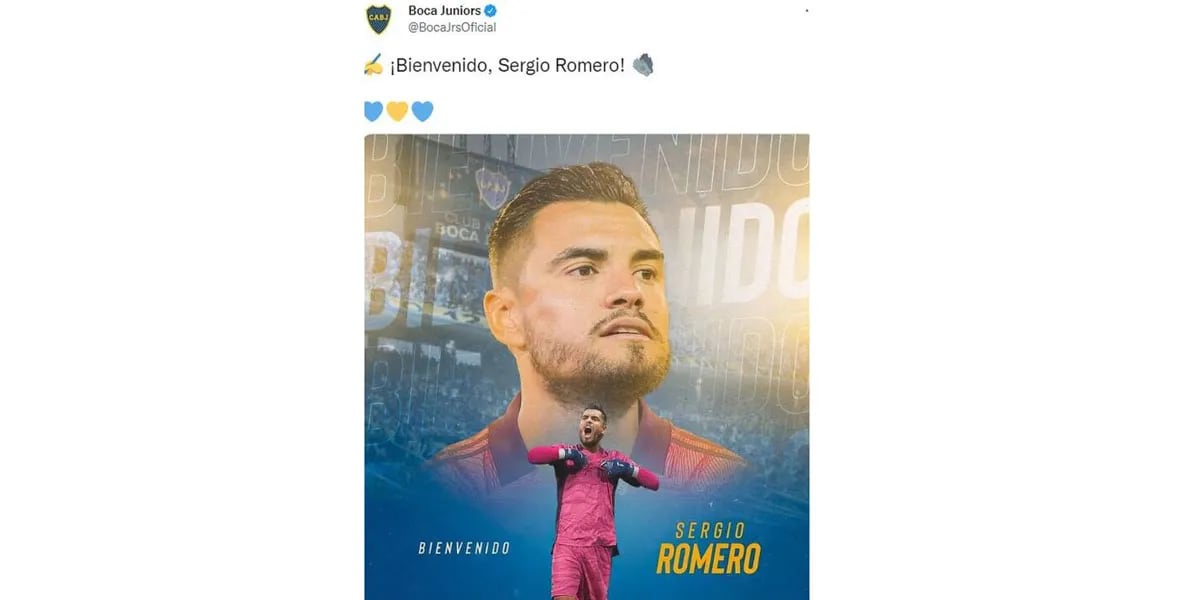 La bienvenida de Boca a Romero en sus redes sociales