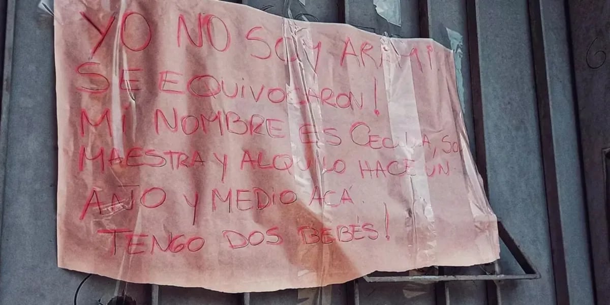 El fuerte cartel de una maestra a la que le balearon la casa en Rosario: “No soy Arami”