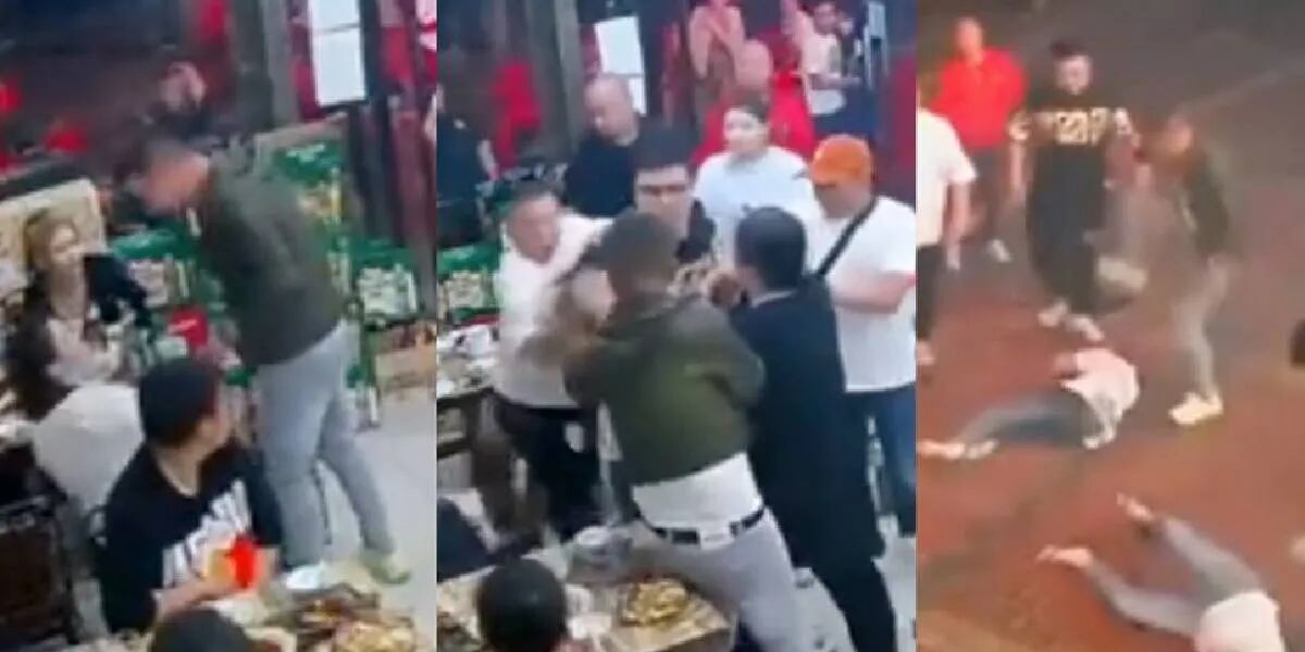 Horror en un restaurante: un grupo de hombres atacó a patadas y trompadas a dos mujeres y quedó todo filmado