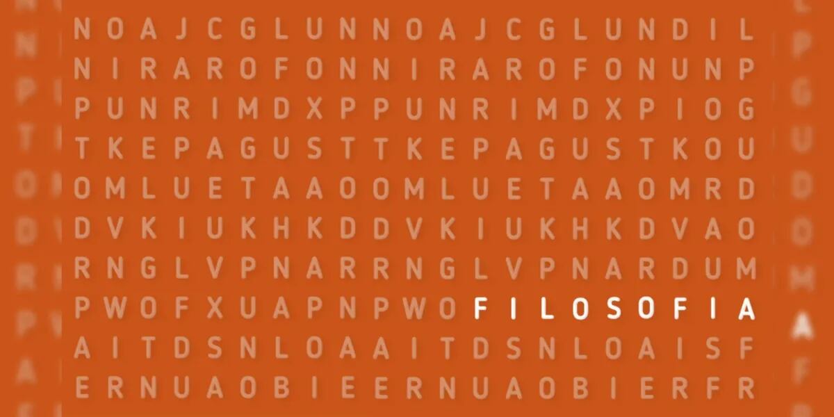 Reto visual: encontrá la palabra “FILOSOFÍA” en 15 segundos