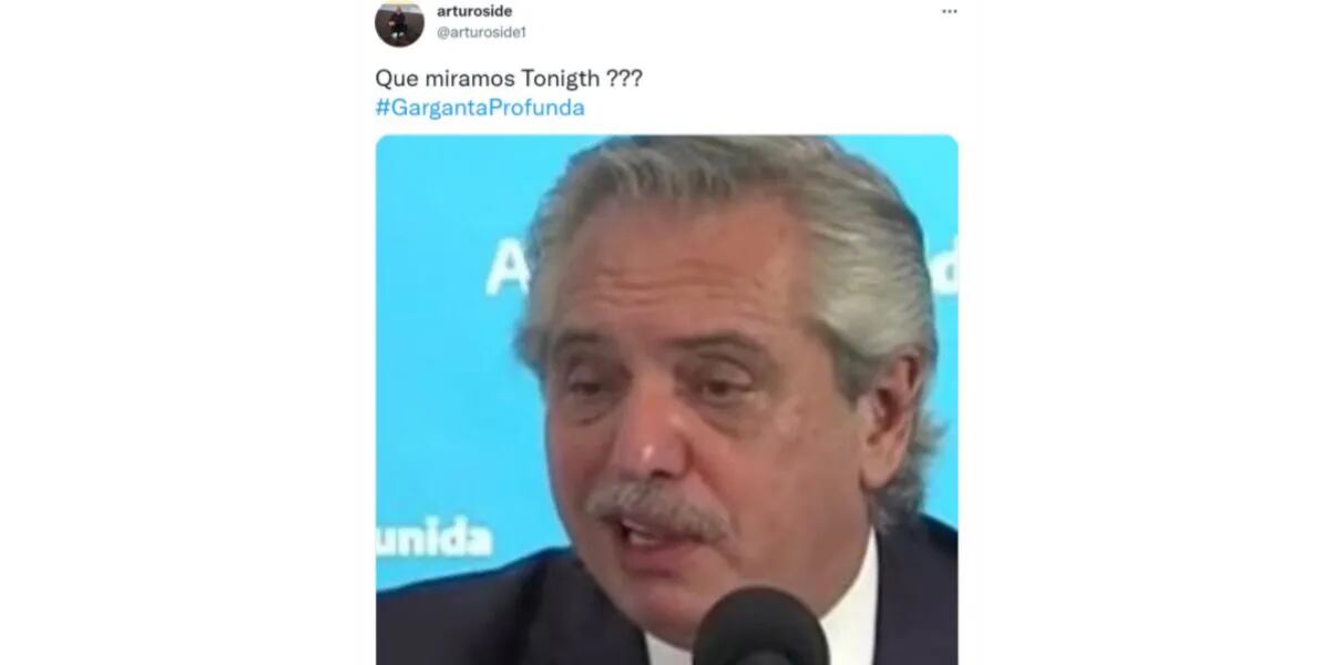 “Garganta profunda”: el furcio de Alberto Fernández que es viral e inundó las redes con memes