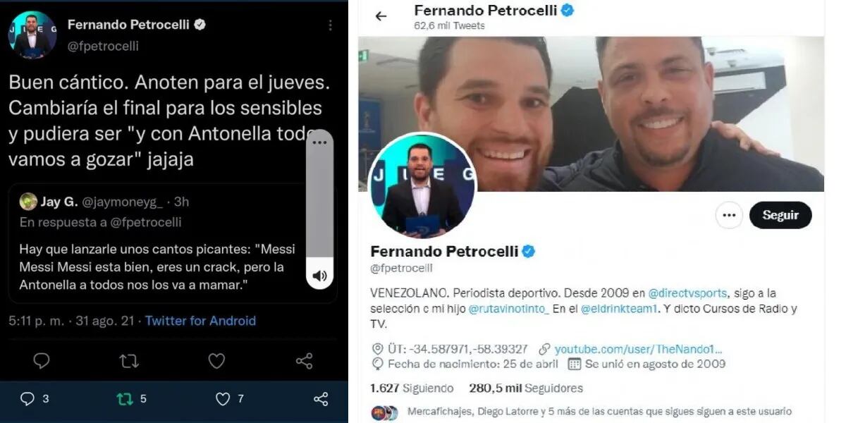 Quién es Fernando Petrocelli, el periodista que podría ir preso por tuitear contra Antonela Roccuzzo