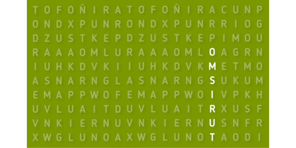 Reto visual IMPOSIBLE: encontrar la palabra “TURISMO” que se esconde en la sopa de letras