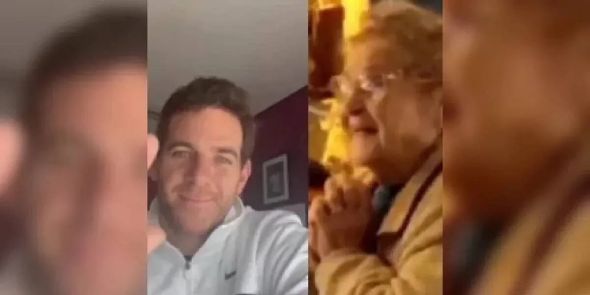 El emocionante video Juan Martín Del Potro a una abuela que cumplió 90 años: “Todavía creo que es un sueño”