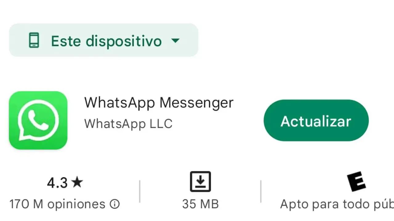 Se recomienda tener siempre actualizada la app de WhatsApp
