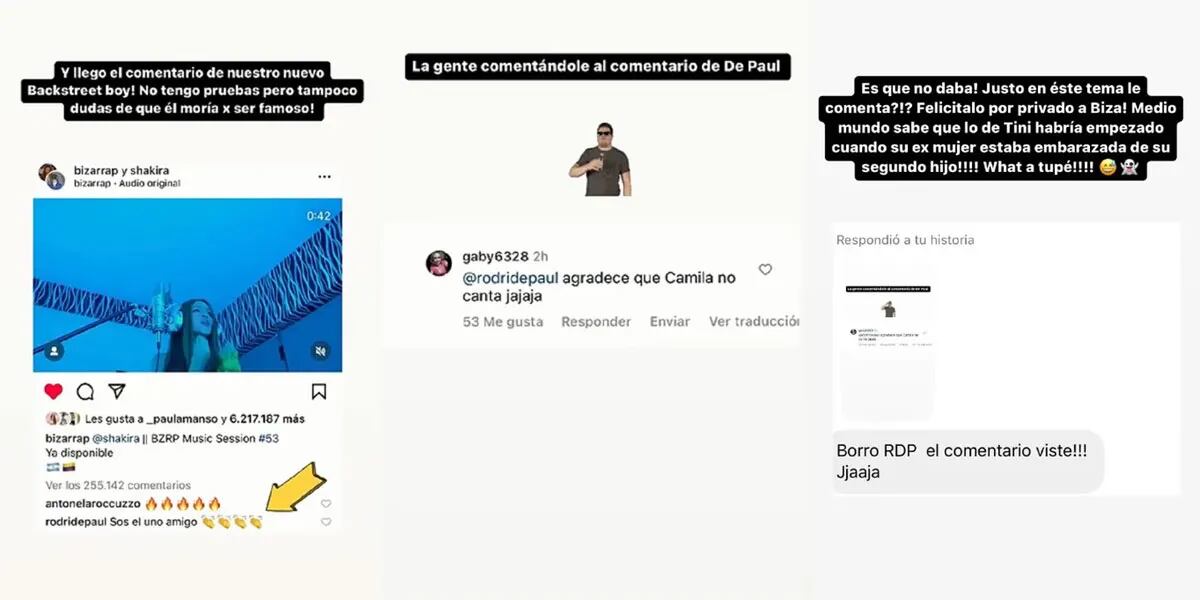 Rodrigo de Paul felicitó a Bizarrap por su canción con Shakira y las redes lo fulminaron: "Agradece que Camila no canta"