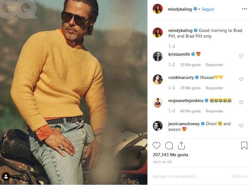 La foto de Brad Pitt que causó suspiros en Instagram