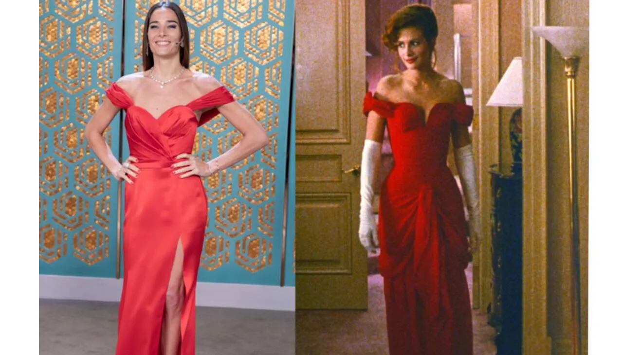Juana Viale al rojo vivo con un vestido de película como el de Julia Roberts  en “Mujer Bonita” | Fashion Click