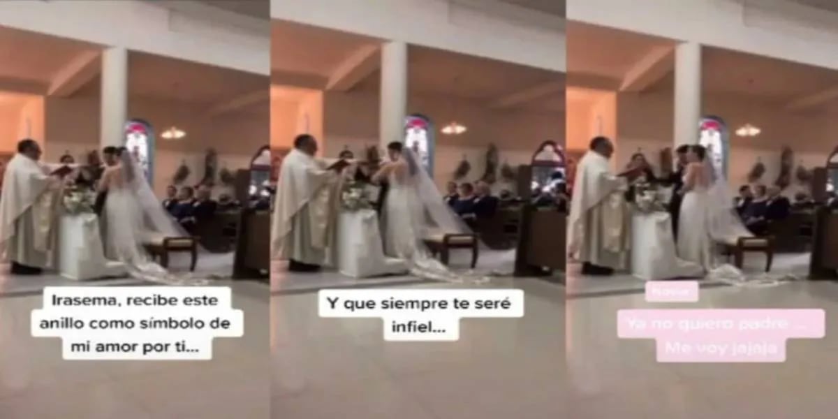 Video: le declaró su amor en el altar, tuvo un fallido y quedó “marcado”