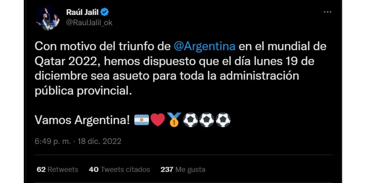 Decretaron asueto por el triunfo de la Selección Argentina en dos provincias: quiénes serán los beneficiados