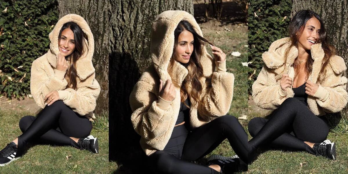 En top, calzas y abrigo “teddy bear”, Antonela Roccuzzo pisó fuerte como modelo: “Otoño en París”