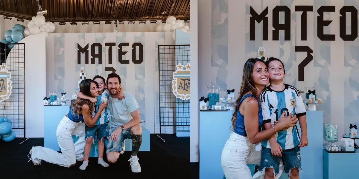 Mateo Messi festejó su cumpleaños con una fiesta en celeste y blanco inspirada en la Selección Argentina