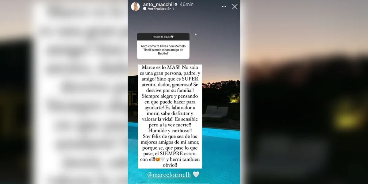 Tras los rumores de romance entre Guillermina Valdés y Javier García, la ex del arquero llenó de elogios a Marcelo Tinelli: “Cariñoso”