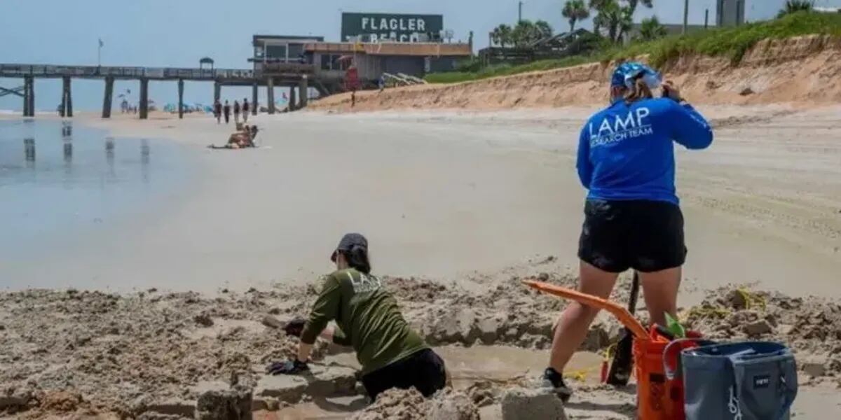 Limpiaban las playas y se encontraron con una reliquia enterrada en la arena