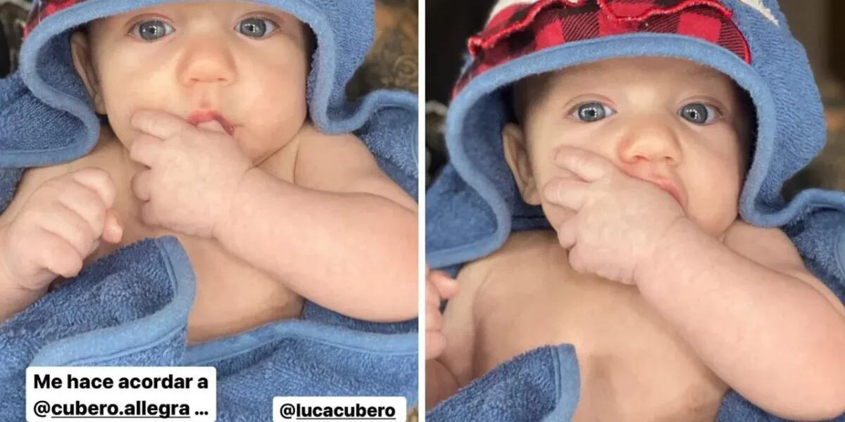 Fabián Cubero compartió una foto de Luca y remarcó su parecido con Allegra: “Me hace acordar”